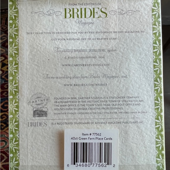 79 Fern Design Place Cards NEW - Picture 2 of 3